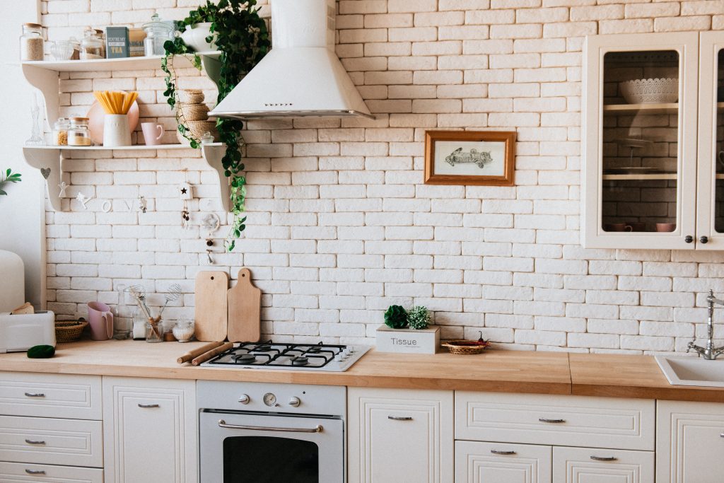 instagram worthy kitchen with greenery and plants